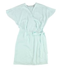 bar III Womens Faux Wrap Shift Dress, aquawhisper, S
