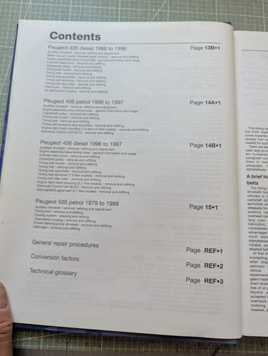 Haynes Automotive Peugeot & Citroen (1979-1998) Timing Belts Manual - Picture 5 of 11