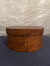 Beautiful Early Antique 7.5”round Pine Pantry Box-Original Finish!!