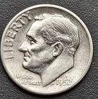 1952 Roosevelt Dime 10 Cents 90% Silver