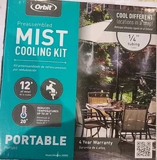 Orbit ~ 20000, 12ft Portable Mist Cooling Kit, 20° Temp Drop, 24 Square Ft. mist