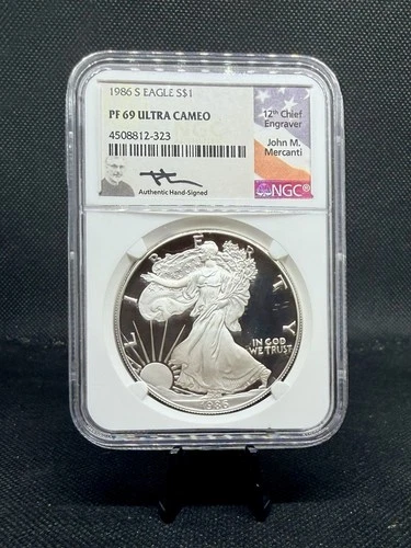 1986-S Proof American Silver Eagle NGC PF69 Ultra Cameo!
