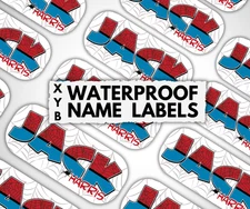 Waterproof Superhero Web Labels – Custom Stickers for Daycare, Sports & Gifts