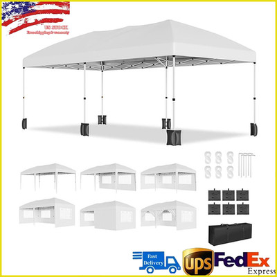 10x20FT Outdoor Portable Pop Up Canopy Tent, Waterproof Heavy Duty Party Canopy