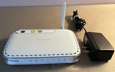 Netgear Wireless G Broadband WiFi Router 4 Port 10/100 White - Model WGR614 v10