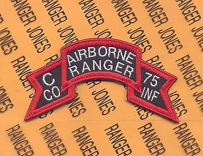 C Co AIRBORNE RANGER 75th Inf Vietnam  LRRP LRP IFFV  scroll 