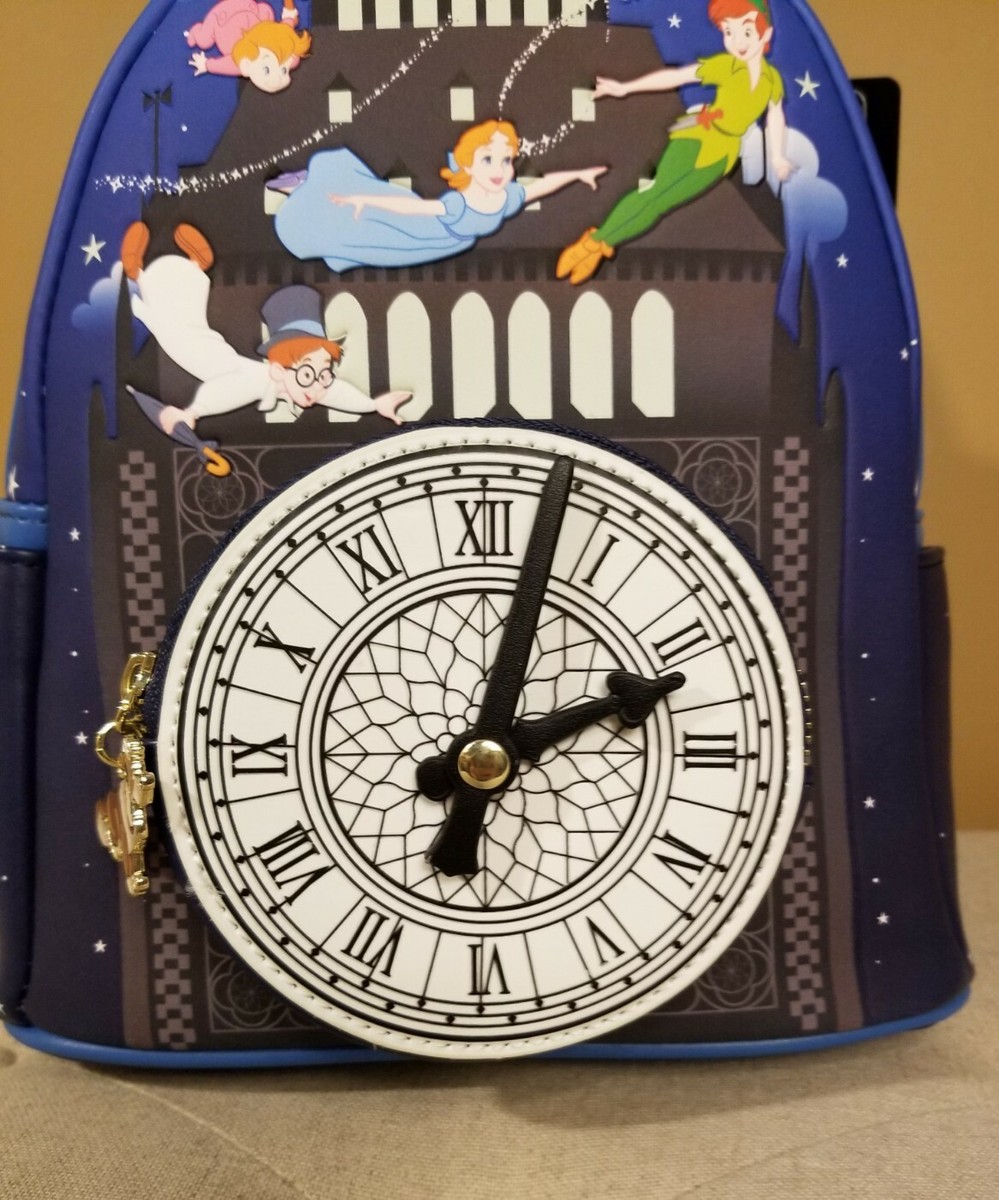 Loungefly set - Peter Pan, Big Ben, new with tags, glows in dark Peter Pan Clock Glow in the Dark Mini Backpack | Loungefly main image 2