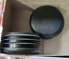 Lot of 2✓✓1-3/4 O.D. " Black  Round CAP Plugs 14 To 20 Gauge Tube
