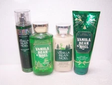 Bath & Body Works Vanilla Bean Noel 4 Piece Set - Lotion Mist Gel Cream