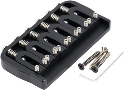 Ultra 52.5Mm Brass Guitar Fixed Hardtail Bridge for 6-String Strat/Tele Style El