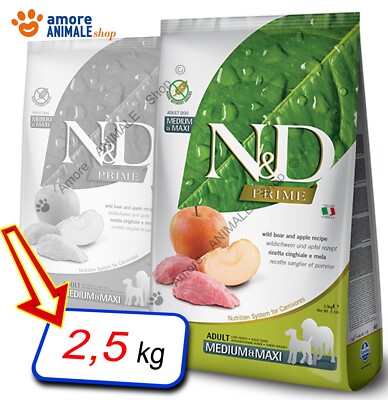 Farmina Hund n & D Prime Grain Free Mittel / Maxi   Wildschwein Und Apfel - 2,5