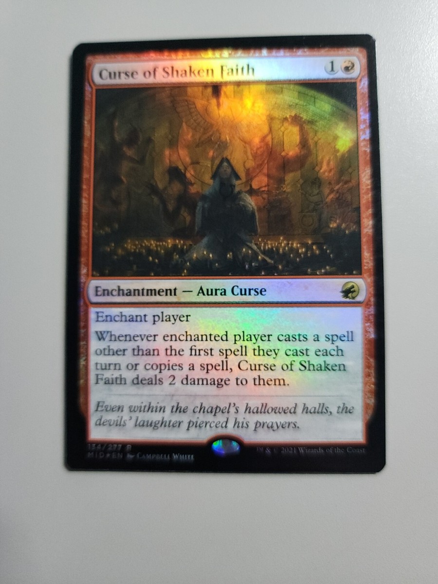 MTG Curse of Shaken Faith Innistrad: Midnight Hunt 134/277 Foil Rare | eBay MTG Curse of Shaken Faith Innistrad: Midnight Hunt 134/277 Foil Rare | eBay
