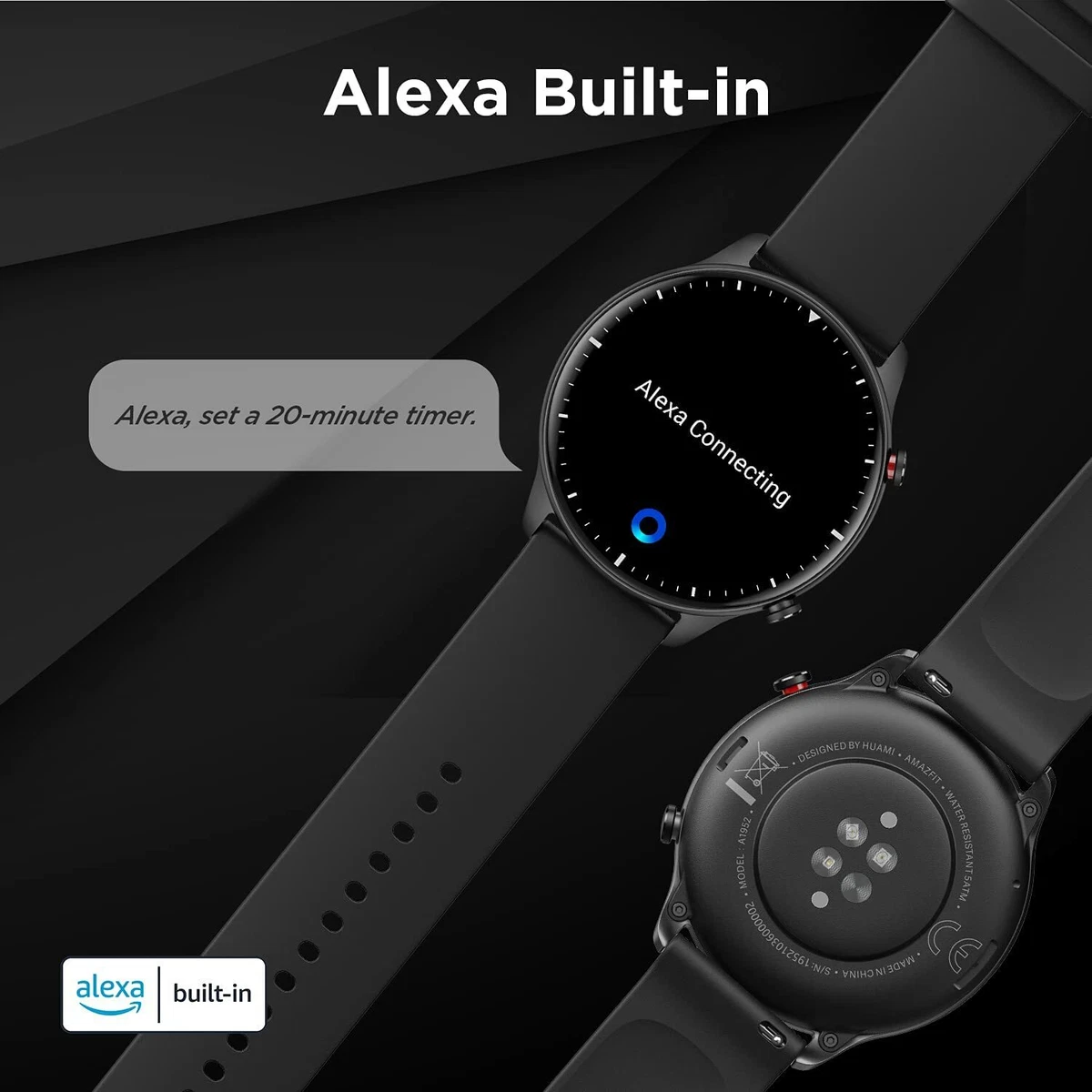 Amazfit GTR 2 Smartwatch, Built-In GPS, SpO2, Heart Rate Monitor