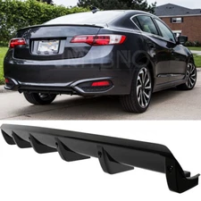 For Acura ILX 2013-2022 Rear Bumper Diffuser 6 Fin Splitter Lip Spoiler Body Kit