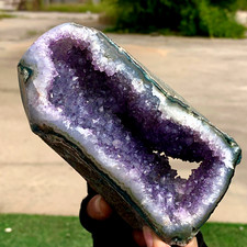 2.05LB Natural Amethyst geode quartz cluster crystal specimen Healing
