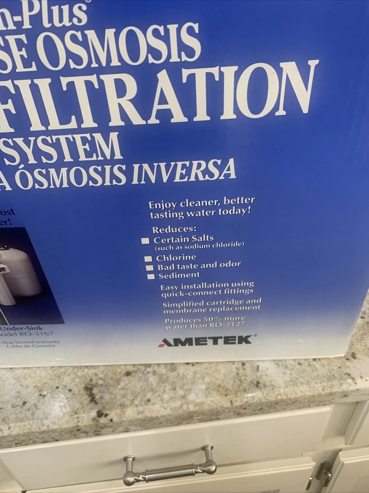 Ametek Kleen Plus  Reverse osmosis water filtration system. Model RO-3167. New - Image 3 of 4