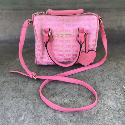 Juicy Couture Pink Monogram Speedy Handbag Double Satchel