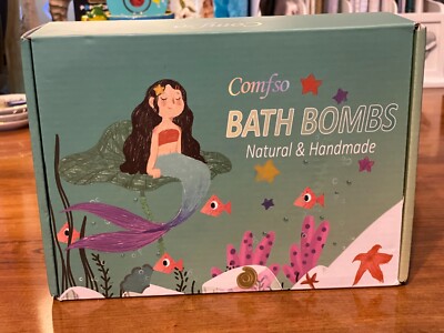 Comfso Bath Bombs Gift Set - Natural and Handmade - NIB - Look!