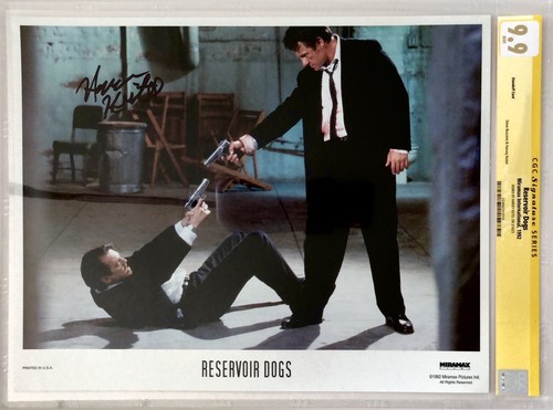 CGC 9.9 SS Reservoir Dogs Standoff Lobby Card signed by Harvey Keitel 11x14 1992 - Picture 2 of 2