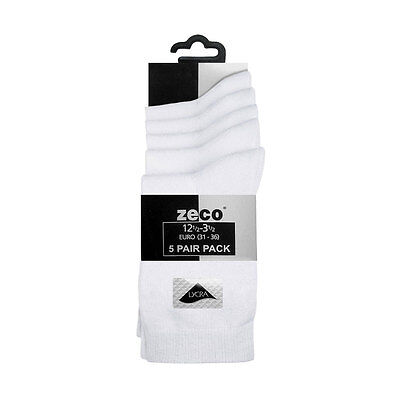 Zeco School Uniform Girls Boys Smooth Knit Ankle Socks Lycra 5 per