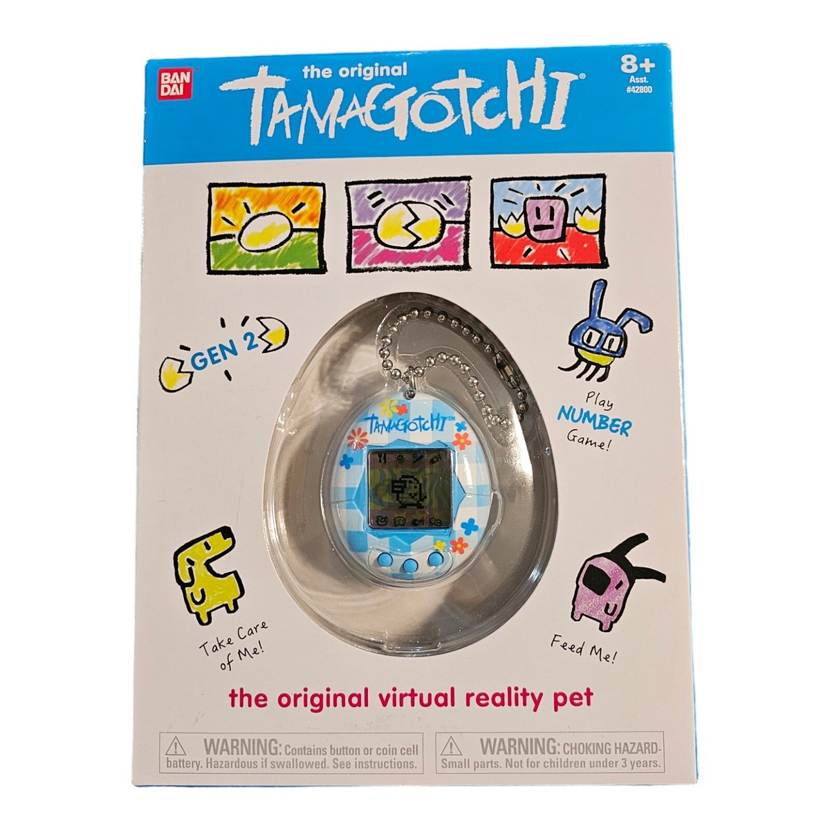 New Bandai The Original Tamagotchi Gen 2 Virtual Reality Pet Blue