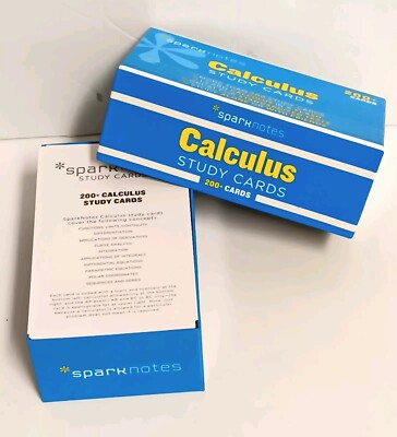 Calculus Sparknotes Study Cards 200 Count Box Ap Prep Final Exam College EUC