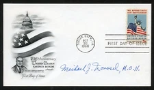 Michael Novosel d2006 signed autograph FDC MOH Army Vietnam BAS Sticker