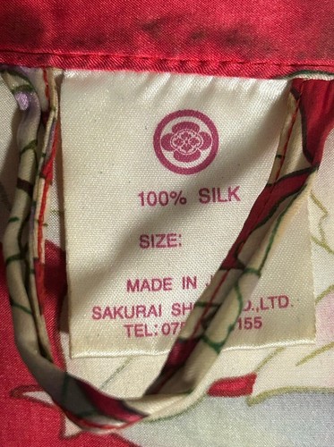 Vintage Sakurai Shoji Japan 100% Silk Kimono Rose Floral Robe One Size Boho VTG - Picture 9 of 15