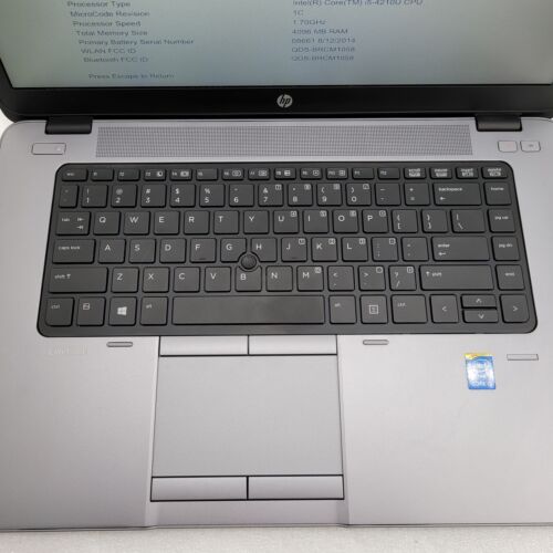 HP EliteBook 750 G1 Core i5 4210U 1.7GHz 4GB RAM No HDD 15.6" ***Boot to Bios - Picture 2 of 11