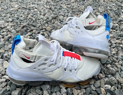 Nike Air VaporMax D/MS/X  Summit White/Yellow/ Infrared/Blue Size 9 AT8179-100  