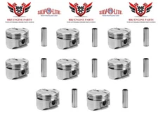 Chevy Chevrolet 305 SBC V8 1996 - 2002 (8) Silvolite Dish Top Pistons 