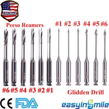 10pack Dental Endo Pesso Reamers/Glidden Gates Drill Spiral Burs Root Canal 1-6