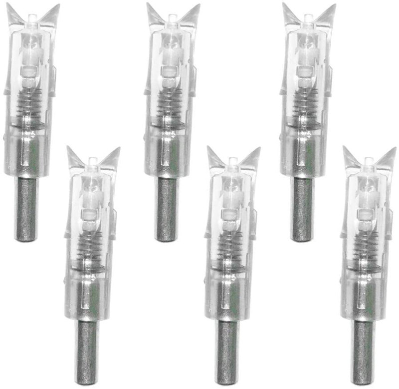 6Pcs Crossbow LED Lighted Nocks 7.62mm Automatic Half Moon Crossbow Bolts Nock