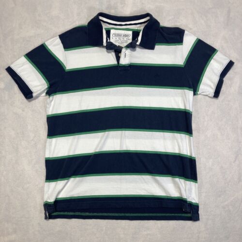 Urban Pipeline Mens Rugby Polo Shirt Large Blue White Large Stripes 100% Cotton - Picture 1 of 12