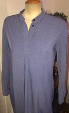 UNIQLO Women's XS Long-Sleeve Shift Shirt Dress 100% Rayon Geometric Lagenlook