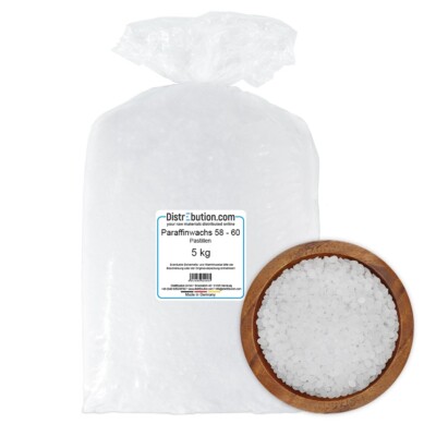 Paraffin Kerzenwachs 5 kg Pastillen 58-60°C Kerze Gießen Made in Germany
