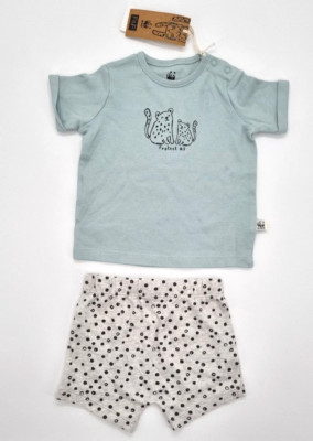 F&F T-Shirt mit Shorts für Jungen in Gr. 68 (3-6 M)    100% Baumwolle