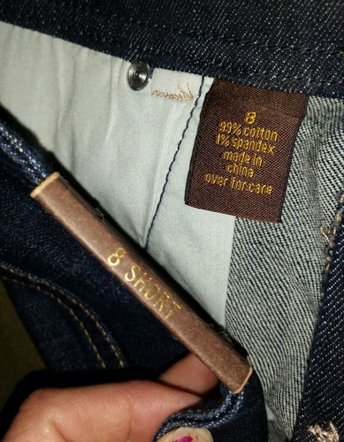 The Limited Sexy Lexie Curvy Low-Rise Jeans Women's 8 Short Dark Wash NWT - Picture 4 of 4