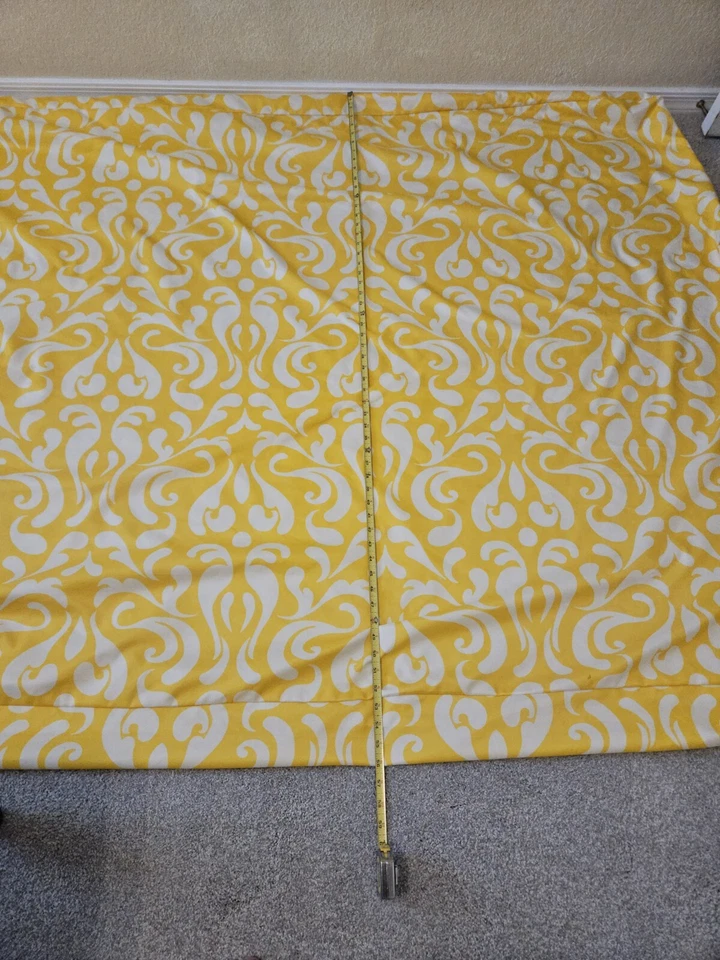 Protector de cama funda de colchón futón tamaño completo amarillo y blanco con cremallera lavable Foto 3 de 4