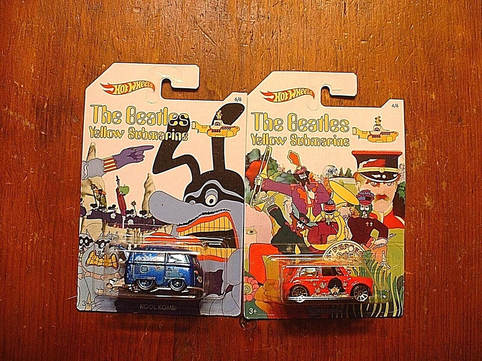 Juego de 6 coches Beatles Hot Wheels 2015 como nuevos en tarjetas Foto 3 de 4