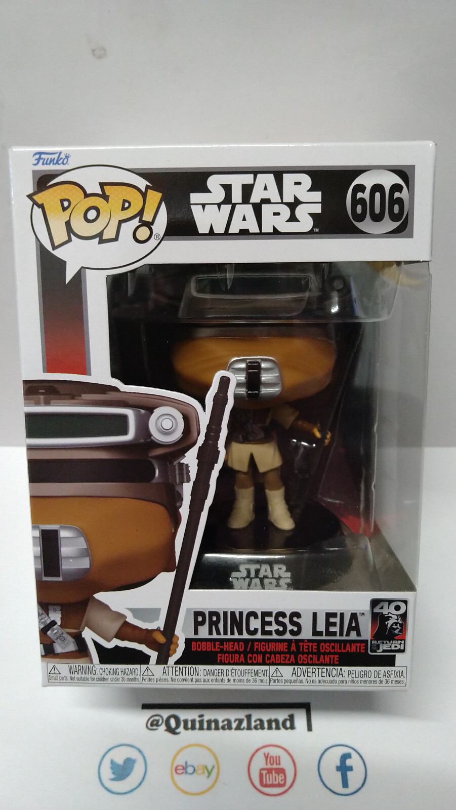 Funko Multicolore Pop Star Wars 40Th Princess Leia - Immagine 2