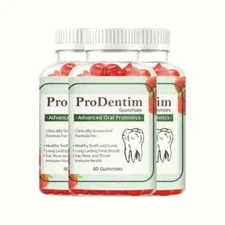 3-Pack Prodentim Gummies Dental Supplement for Teeth and Gums - 180 Gummies