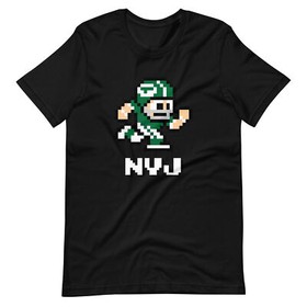 New York Jets NY NES Football Player 8-bit Tecmo Super Bowl Nintendo T-Shirt