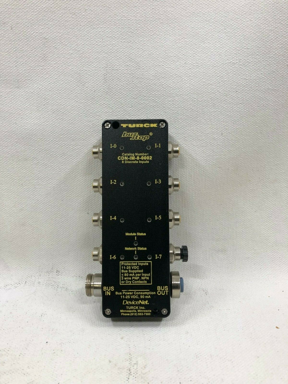 TURCK CDN-IM-8-0002 Bus Stop, DeviceNet 8 Discrete Inputs