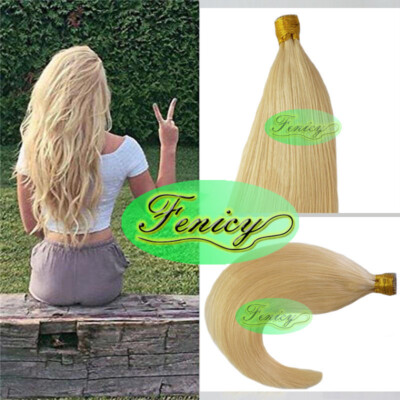 Pre Bonded Stick I-Tip Hair Extensions Keratin Tip Remy Russian Human Hair 1g/s