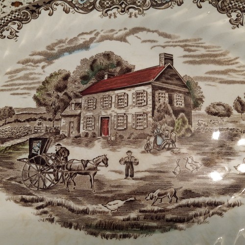 Johnson Brothers 12" Platter Heritage Hall Pennsylvania Fieldstone~Perfect - Picture 2 of 6