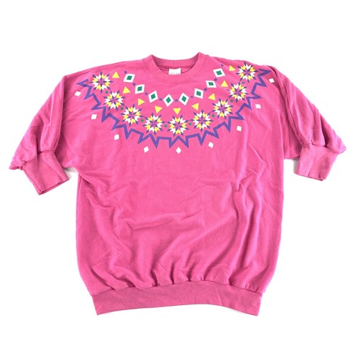 Vintage 80s 90s Short Sleeve Sweatshirt 