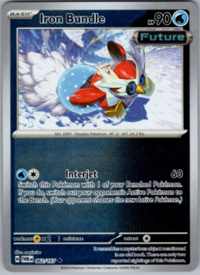 Pokemon -  Iron Bund - 062/167 - Reverse Holo -  Twilight Masquerade - NM/M