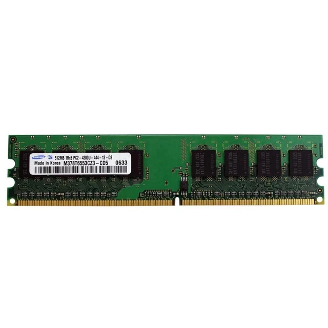Samsung DIMM DDR2 SDRAM 512 MB Capacity per Module Computer RAM 2 Modules