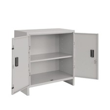 ARMADIO ARMADIETTO BASSO METALLO MINI 60X40 CM CON PIANO ALTEZZA 80 CM UFFICIO